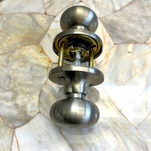 Exterior Interior Ball Door Knobs Silver for Privacy